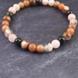 H&E社 フェナカイト ハートオブライト (AZOZEO)  6mm玉ブレスレット 証明書付 9.5g (ID:72107)