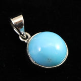 アリゾナ キングマン鉱山産ターコイズ 9mmラウンド ペンダント 1.7g (ID:72112)