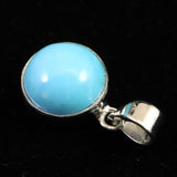 アリゾナ キングマン鉱山産ターコイズ 9mmラウンド ペンダント 1.7g (ID:72112)