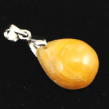 北海道産 蛍光オパール オレンジ  16mmペアシェイプ ペンダントトップ 2.0g (ID:72559)