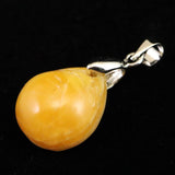 北海道産 蛍光オパール オレンジ  16mmペアシェイプ ペンダントトップ 2.0g (ID:72559)