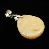 北海道産 蛍光オパール オレンジ  16mmペアシェイプ ペンダントトップ 2.0g (ID:72559)