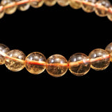 ブラジル産 天然シトリンクォーツ 5A  8mm玉ブレスレット 18.2g  (ID:72607)