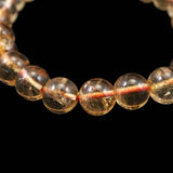 ブラジル産 天然シトリンクォーツ 5A  8mm玉ブレスレット 18.2g  (ID:72607)