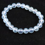 ブラジル産 アクアマリン AA+グレード 8.5mm玉ブレスレット 19.9g (ID:72915)