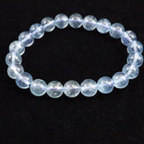 ブラジル産 アクアマリン AA+グレード 8.5mm玉ブレスレット 19.9g (ID:72915)