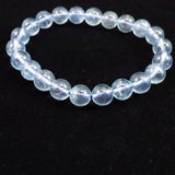 ブラジル産 アクアマリン AA+グレード 8.5mm玉ブレスレット 19.9g (ID:72915)