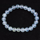 ブラジル産 アクアマリン AA+グレード 8.5mm玉ブレスレット 19.9g (ID:72915)