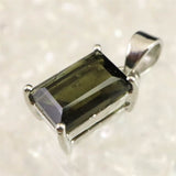 モルダバイト 12mm ステップ カット ペンダントトップ  2.62g (ID:73117)