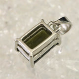 モルダバイト 12mm ステップ カット ペンダントトップ  2.62g (ID:73117)