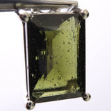 モルダバイト 12mm ステップ カット ペンダントトップ  2.62g (ID:73117)