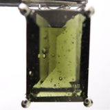 モルダバイト 12mm ステップ カット ペンダントトップ  2.62g (ID:73117)