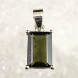 モルダバイト 12mm ステップ カット ペンダントトップ  2.62g (ID:73117)