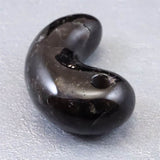 山梨県 黒平鉱山産 黒水晶 30mm 勾玉　ディレクトリカード付 10.8g (ID:73171)