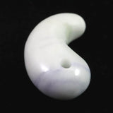 糸魚川翡翠 ラベンダー 30mm勾玉 現代の名工作 証明書付　12.6g (ID:73443)