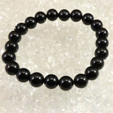 チベット産 天然モリオン水晶 4A  8.5mm玉 ブレスレット 19.4g (ID:73720)