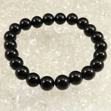 チベット産 天然モリオン水晶 4A  8.5mm玉 ブレスレット 19.4g (ID:73720)