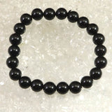 チベット産 天然モリオン水晶 4A  8.5mm玉 ブレスレット 19.4g (ID:73720)