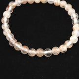 H&E社 ピンクファイア アゼツライト(AZOZEO) 6mm玉ブレスレット 証明書付 9.9g (ID:73909)