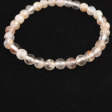 H&E社 ピンクファイア アゼツライト(AZOZEO) 6mm玉ブレスレット 証明書付 9.9g (ID:73909)