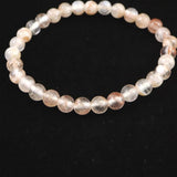 H&E社 ピンクファイア アゼツライト(AZOZEO) 6mm玉ブレスレット 証明書付 9.9g (ID:73909)