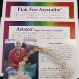 H&E社 ピンクファイア アゼツライト(AZOZEO) 6mm玉ブレスレット 証明書付 9.9g (ID:73909)