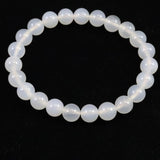 北海道 花石メノウ 瑪瑙 8mm玉 ブレスレット ディレクトリカード付 17.7g (ID:74074)