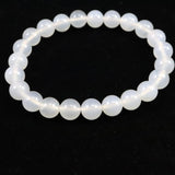 北海道 花石メノウ 瑪瑙 8mm玉 ブレスレット ディレクトリカード付 17.7g (ID:74074)