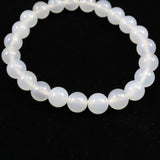 北海道 花石メノウ 瑪瑙 8mm玉 ブレスレット ディレクトリカード付 17.7g (ID:74074)