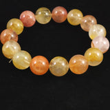 オーロラクォーツ ライモナイトインクォーツ 14.5mm玉ブレスレット 65.5g (ID:74090)