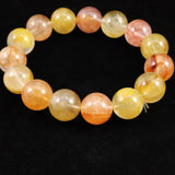 オーロラクォーツ ライモナイトインクォーツ 14.5mm玉ブレスレット 65.5g (ID:74090)