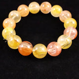 オーロラクォーツ ライモナイトインクォーツ 14.5mm玉ブレスレット 65.5g (ID:74090)