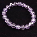 ボリビア産 ラベンダー アメジスト エレスチャル 10mm玉 ブレスレット 29.44g (ID:74112)