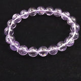 ボリビア産 ラベンダー アメジスト エレスチャル 10mm玉 ブレスレット 29.44g (ID:74112)