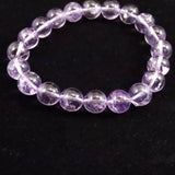 ボリビア産 ラベンダー アメジスト エレスチャル 10mm玉 ブレスレット 29.44g (ID:74112)