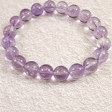 ボリビア産 ラベンダー アメジスト エレスチャル 10mm玉 ブレスレット 29.44g (ID:74112)