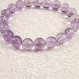 ボリビア産 ラベンダー アメジスト エレスチャル 10mm玉 ブレスレット 29.44g (ID:74112)