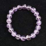 ボリビア産 ラベンダー アメジスト エレスチャル 10mm玉 ブレスレット 29.44g (ID:74112)