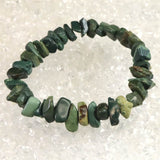 島根県　出雲碧玉 出雲石 ナゲットブレスレット ディレクトリーカード付 22.3g (ID:74259)