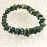 島根県　出雲碧玉 出雲石 ナゲットブレスレット ディレクトリーカード付 22.3g (ID:74259)