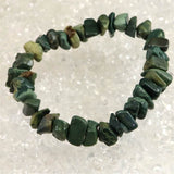 島根県　出雲碧玉 出雲石 ナゲットブレスレット ディレクトリーカード付 22.3g (ID:74259)