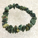 島根県　出雲碧玉 出雲石 ナゲットブレスレット ディレクトリーカード付 22.3g (ID:74259)