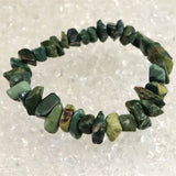 島根県　出雲碧玉 出雲石 ナゲットブレスレット ディレクトリーカード付 22.3g (ID:74259)