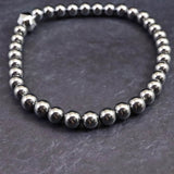 高純度テラヘルツ鉱石 6mm玉＆スターカット　アンクレット (ID:74453)