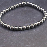 高純度テラヘルツ鉱石 6mm玉＆スターカット　アンクレット (ID:74453)