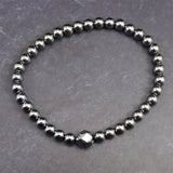 高純度テラヘルツ鉱石 6mm玉＆スターカット　アンクレット (ID:74453)