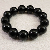 チベット産 天然モリオン水晶(4A)　18mm玉 ブレスレット 105.15g (ID:74798)