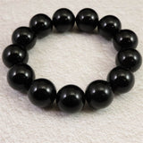 チベット産 天然モリオン水晶(4A)　18mm玉 ブレスレット 105.15g (ID:74798)