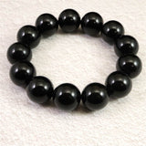 チベット産 天然モリオン水晶(4A)　18mm玉 ブレスレット 105.15g (ID:74798)