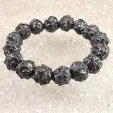 エジプト産 メテオライト 珪化鉄隕石 原石 プレスレット 110g (ID:74864)